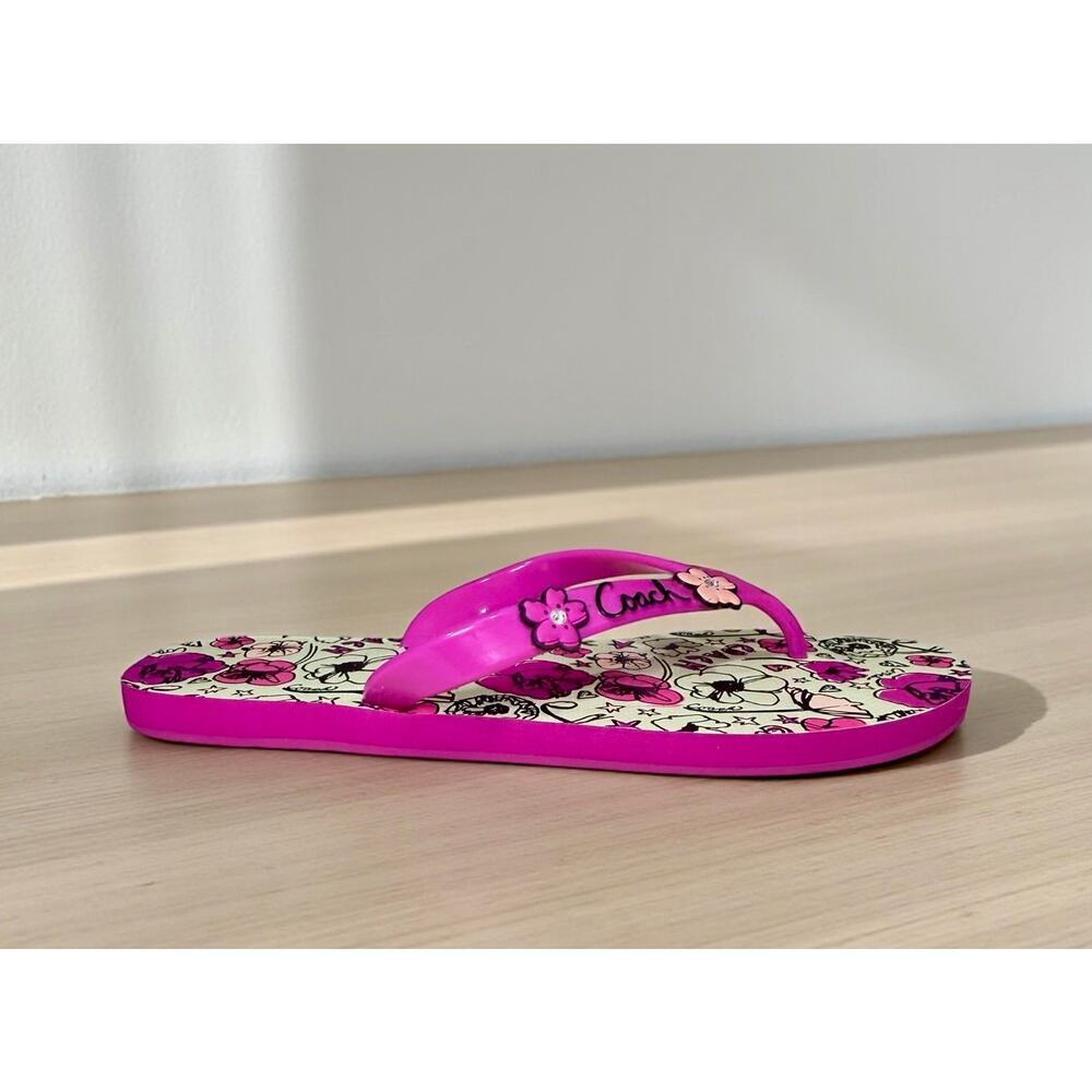 Y2K Coach Q1516 Camela Poppy Floral Thong Sandal Size 6B - Picture 4 of 13